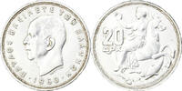 Greece 20 Drachmai Paul I, Athens, Silver, KM:85 -