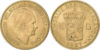 Netherlands 10 Gulden Wilhelmina I, Gold, KM:162 -
