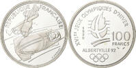 France 100 Francs JO Albertville 92, Paris, Proof, Silver -