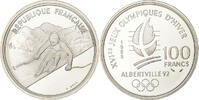 France 100 Francs JO Albertville 92, Paris, Proof, Silver -