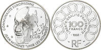France 100 Francs-15 Ecus Jean Monnet, Paris, Proof, Silver -