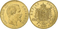 France 100 Francs 1857 A Napoleon III, Paris, Gold, Gadoury:1135 EF(40-45)