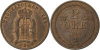 Sweden 2 Öre Oscar II, Bronze, KM:746 -