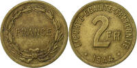 France 2 Francs France Libre, Philadelphia, Brass, KM:905 -