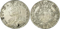 France Ecu Coin, Louis XV, Écu aux branches d'olivier, Rennes -