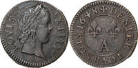 France Denier Tournois Louis XIV, Denier tournois de Navarre, Paris -