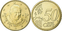 Vatican 50 Euro Cent Benedict XVI, Rome, Brass, KM:387 -