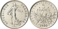 5 Francs 1980 Paris Frankreich Semeuse, Paris, Nickel Clad Copper-Nickel, STGL STGL
