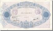 France 500 Francs Banknote, 500 F 1888-1940 ''Bleu et Rose'' -