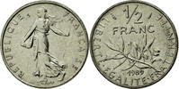 France 1/2 Franc Coin, Semeuse, Nickel, Gadoury:429 -