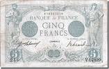 France 5 Francs Banknote, 5 F 1912-1917 ''Bleu'', 1916-11-08 -