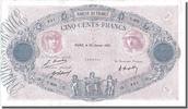 France 500 Francs Banknote, 500 F 1888-1940 ''Bleu et Rose'' -