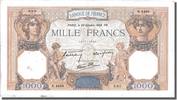 France 500 Francs Banknote, 1 000 F 1927-1940 ''Cérès et Mercure'' -