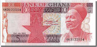 Ghana 5 Cedis Banknote, 1980-01-02 -