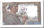 France 10 Francs Banknote, 10 F 1941-1949 ''Mineur'', 1942-11-19 -