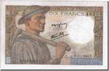 France 10 Francs Banknote, 10 F 1941-1949 ''Mineur'', 1944-01-13 -