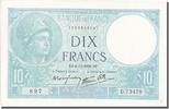 France 10 Francs Banknote, 10 F 1916-1942 ''Minerve'', 1939-10-05 -