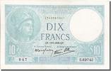 France 10 Francs Banknote, 10 F 1916-1942 ''Minerve'', 1939-05-19 -