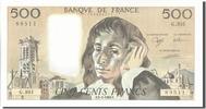 France 500 Francs Banknote, 500 F 1968-1993 ''Pascal'', 1989-03-02 -