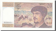 France 20 Francs Banknote, 20 F 1980-1997 ''Debussy'' -