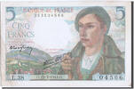 France 5 Francs Banknote, 5 F 1943-1947 ''Berger'', 1943-07-22 -
