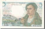 France 5 Francs Banknote, 5 F 1943-1947 ''Berger'', 1943-07-22 -
