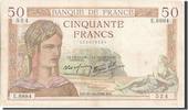 France 50 Francs Banknote, 50 F 1934-1940 ''Cérès'', 1938-10-27 -