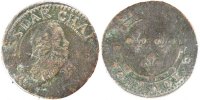 FRENCH STATES Double Tournois Coin, NEVERS & RETHEL, Charles of Gonzaga -