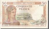 France 50 Francs Banknote, 50 F 1934-1940 ''Cérès'', 1939-01-05 -