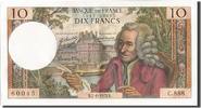 France 10 Francs Banknote, 10 F 1963-1973 ''Voltaire'', 1973-06-07 -
