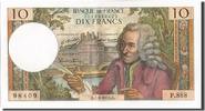 France 10 Francs Banknote, 10 F 1963-1973 ''Voltaire'', 1973-06-07 -