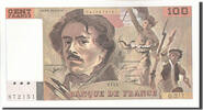 France 100 Francs Banknote, 100 F 1978-1995 ''Delacroix'' -