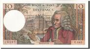 France 10 Francs Banknote, 10 F 1963-1973 ''Voltaire'', 1971-01-08 -