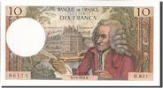 France 10 Francs Banknote, 10 F 1963-1973 ''Voltaire'', 1970-09-03 -