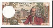 France 10 Francs Banknote, 10 F 1963-1973 ''Voltaire'', 1965-12-02 -