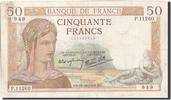 France 50 Francs Banknote, 50 F 1934-1940 ''Cérès'', 1939-10-19 -