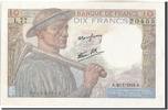 France 10 Francs Banknote, 10 F 1941-1949 ''Mineur'', 1944-01-20 -