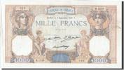 France 1000 Francs Banknote, 1 000 F 1927-1940 ''Cérès et Mercure'' -