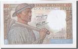 France 10 Francs Banknote, 10 F 1941-1949 ''Mineur'', 1943-09-09 -