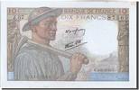 France 20 Francs Banknote, 10 F 1941-1949 ''Mineur'', 1943-09-09 -