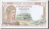 France 50 Francs Banknote, 50 F 1934-1940 ''Cérès'', 1938-03-31 -