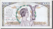 France 5000 Francs 5 000 F 1934-1944 ''Victoire'', KM #82b, 1935-07-11,. -