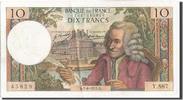 France 10 Francs Banknote, 10 F 1963-1973 ''Voltaire'', 1973-06-07 -