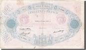 France 500 Francs Banknote, 500 F 1888-1940 ''Bleu et Rose'' -