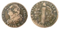 France 2 Sols Coin, 2 sols françois, Lille, Bronze -
