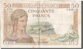 France 50 Francs Banknote, 50 F 1934-1940 ''Cérès'', 1936-06-18 -