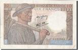 France 10 Francs Banknote, 10 F 1941-1949 ''Mineur'', 1942-06-11 -