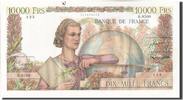 France 10,000 Francs Banknote, 10 000 F 1945-1956 ''Génie Français'' -