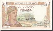 France 50 Francs Banknote, 50 F 1934-1940 ''Cérès'', 1939-04-13 -