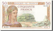 France 50 Francs Banknote, 50 F 1934-1940 ''Cérès'', 1935-01-17 -